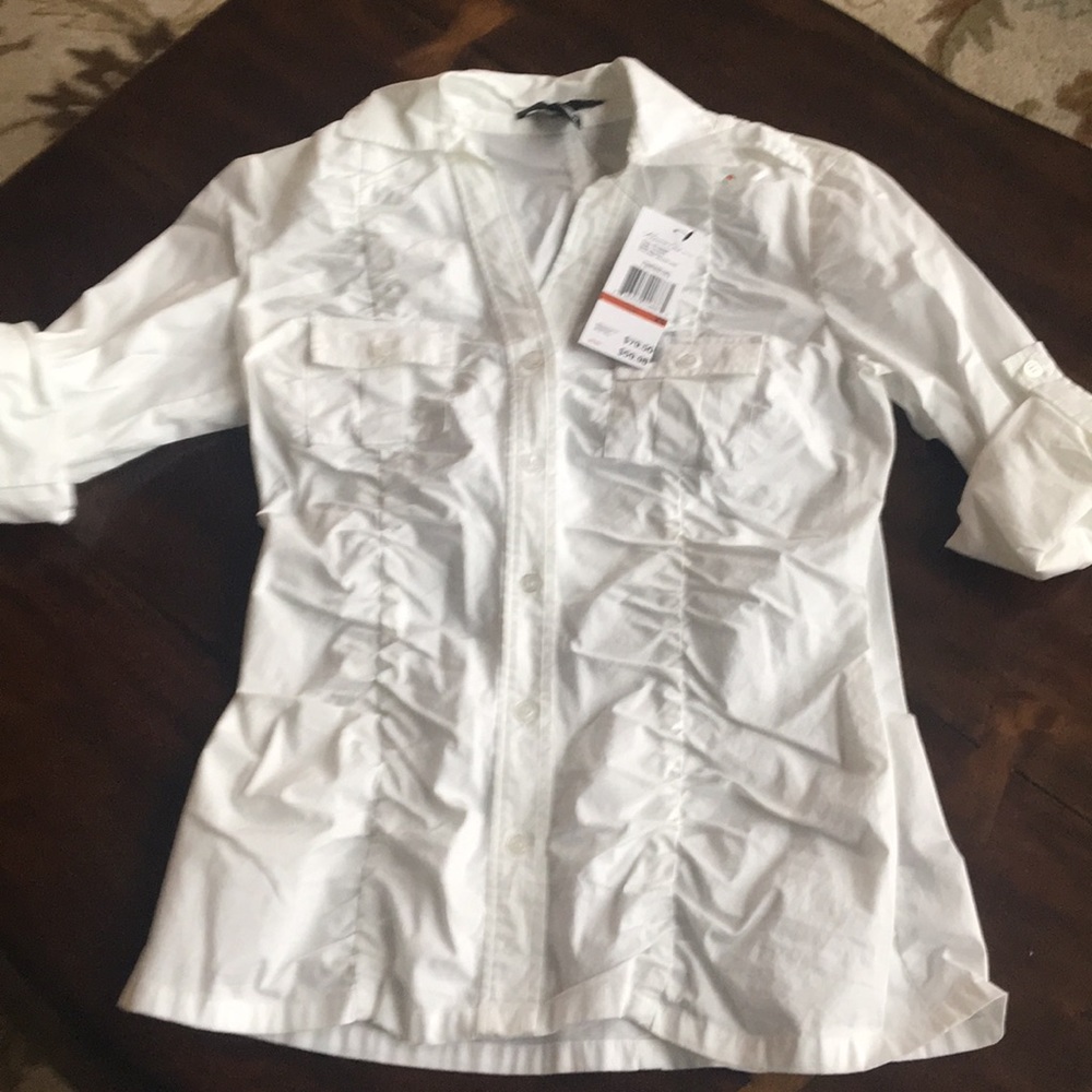 Kenneth Cole White Dress Shirt Size XS